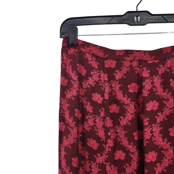 April Cornell Women's Floral Contrast Rayon Hem Skirt - M - Picture 2 of 5